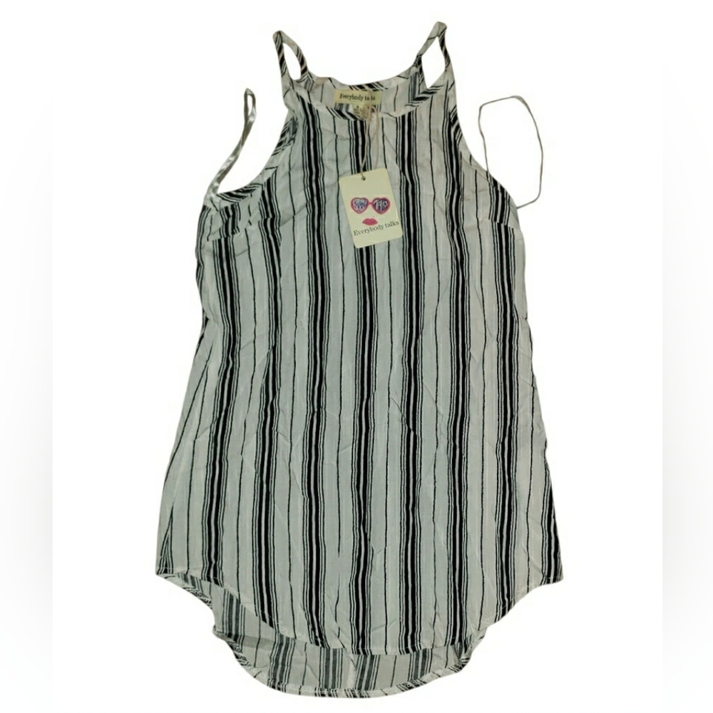 Black & White Striped Racerback Camisole NWT Size Small